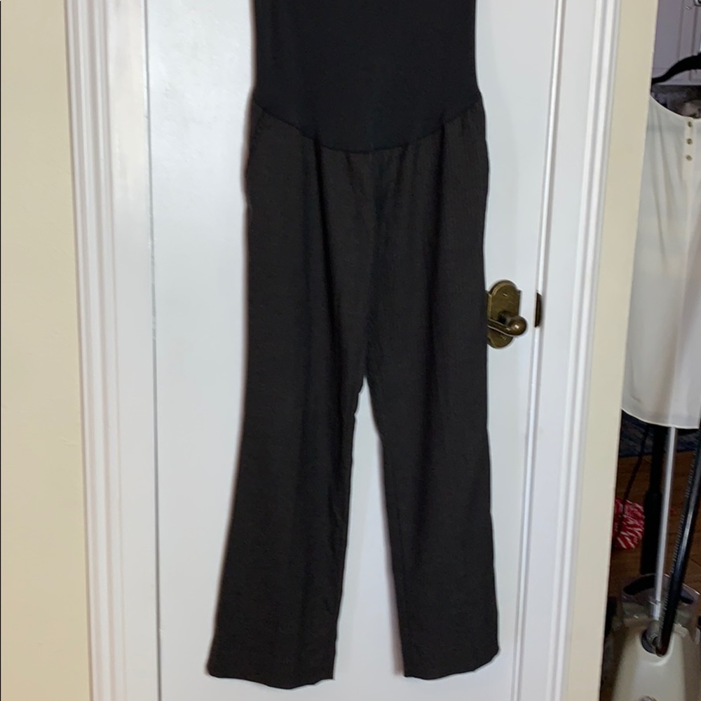 Liz Lange Maternity dark grey pinstriped pants XS